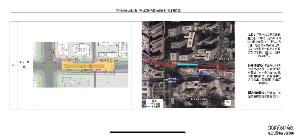 深圳15号线二次环评出炉！重点信息摘录和站点平面图