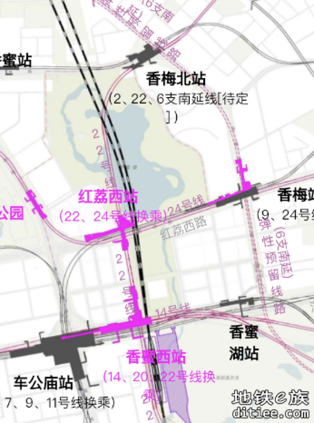 14号-20号线站台夹在22与车公庙枢纽之间，未来换乘方便么？