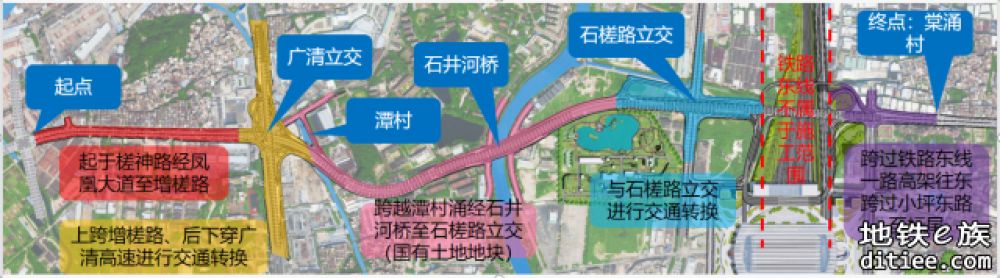 广州白云站配套道路白云二线市政道路全线贯通