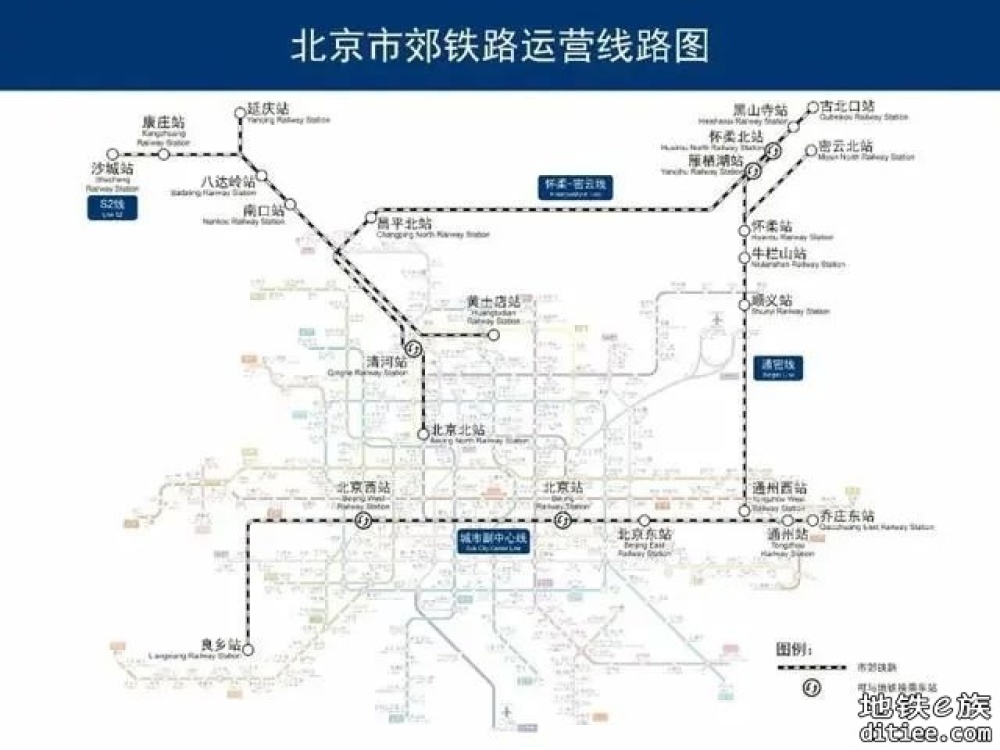 2035年北京市域（郊）铁路将有12条，运营里程达874公里