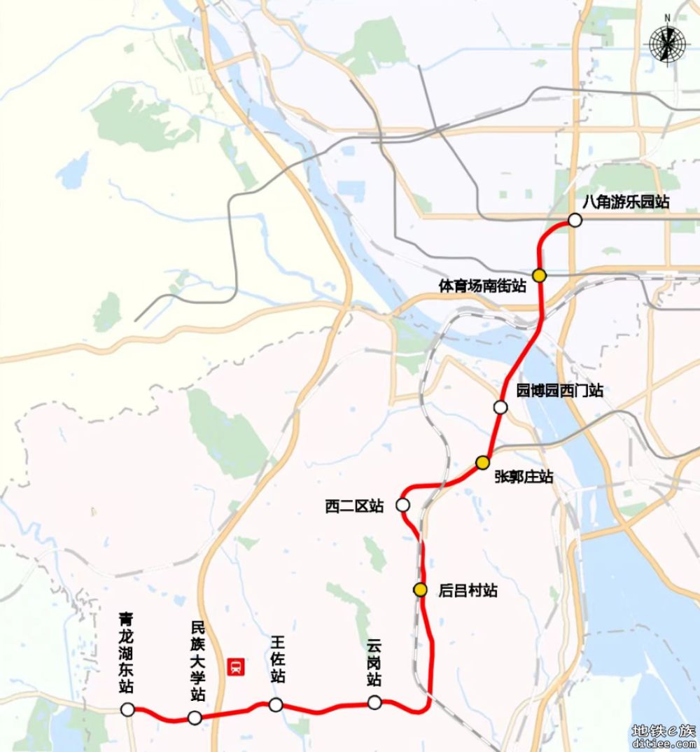北京地铁1号线支线今起开建！将新建9座车站，线路图
