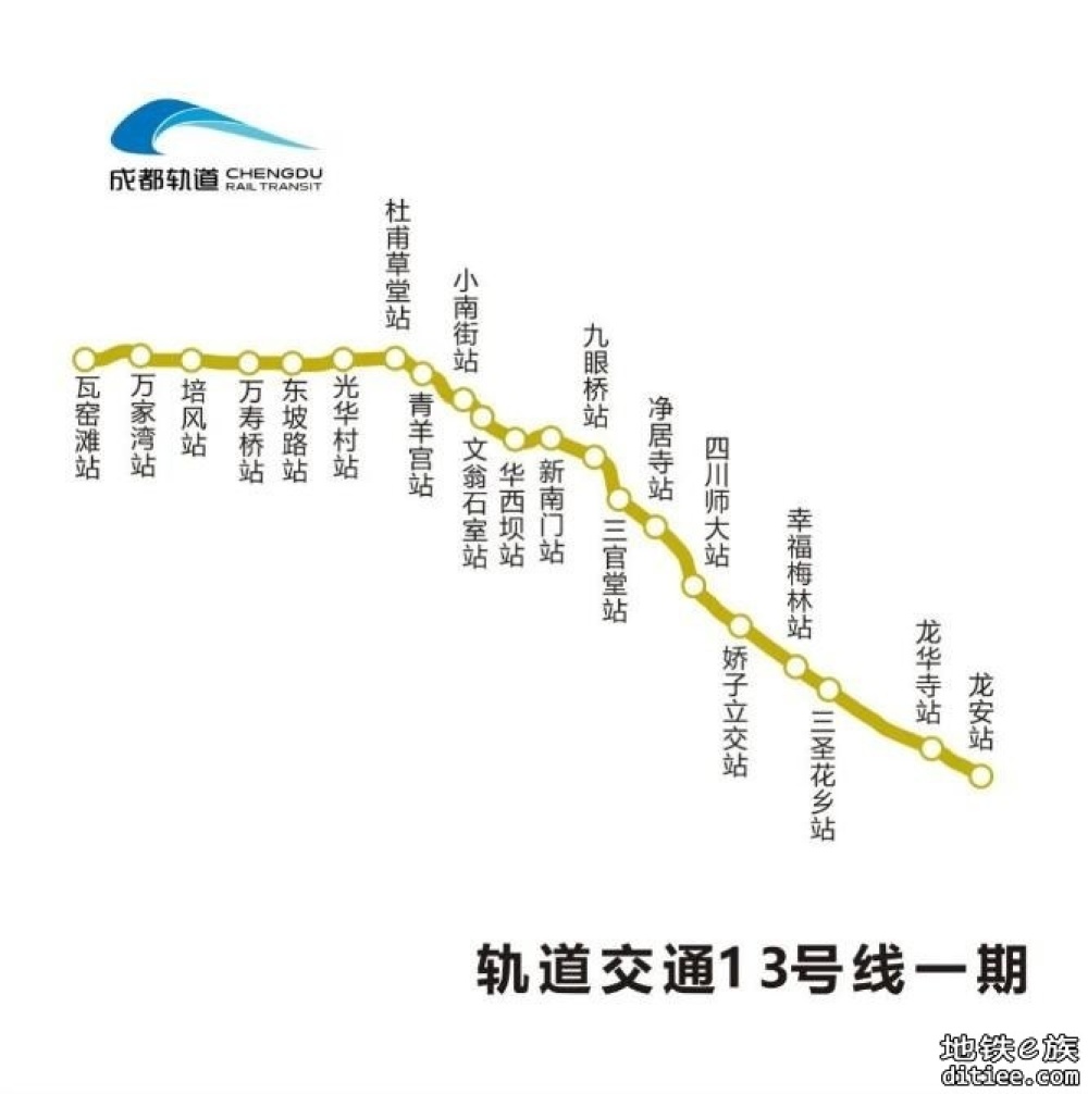 成都地铁13号线20座车站已封顶有望成为新晋“网红”打卡地