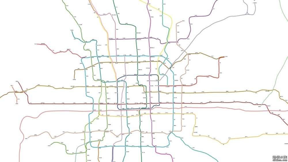 北京城市轨道交通线网图（2024年底）