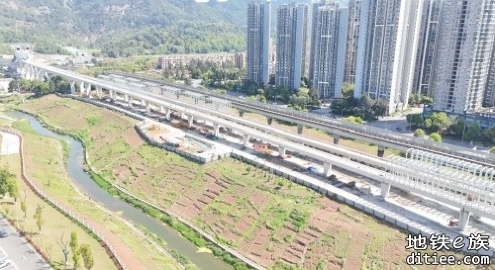 重庆地铁27号线高架段由下部结构全部转移到上部结构施工！