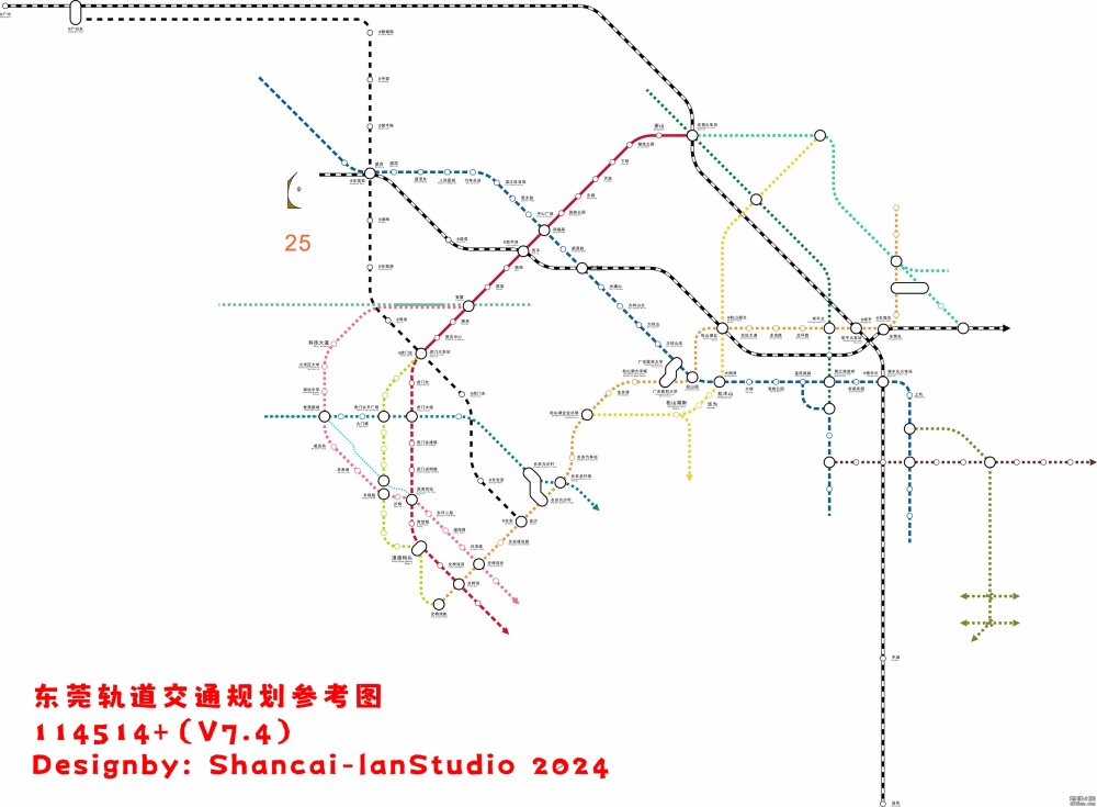 东莞轨道交通线网图 7.4