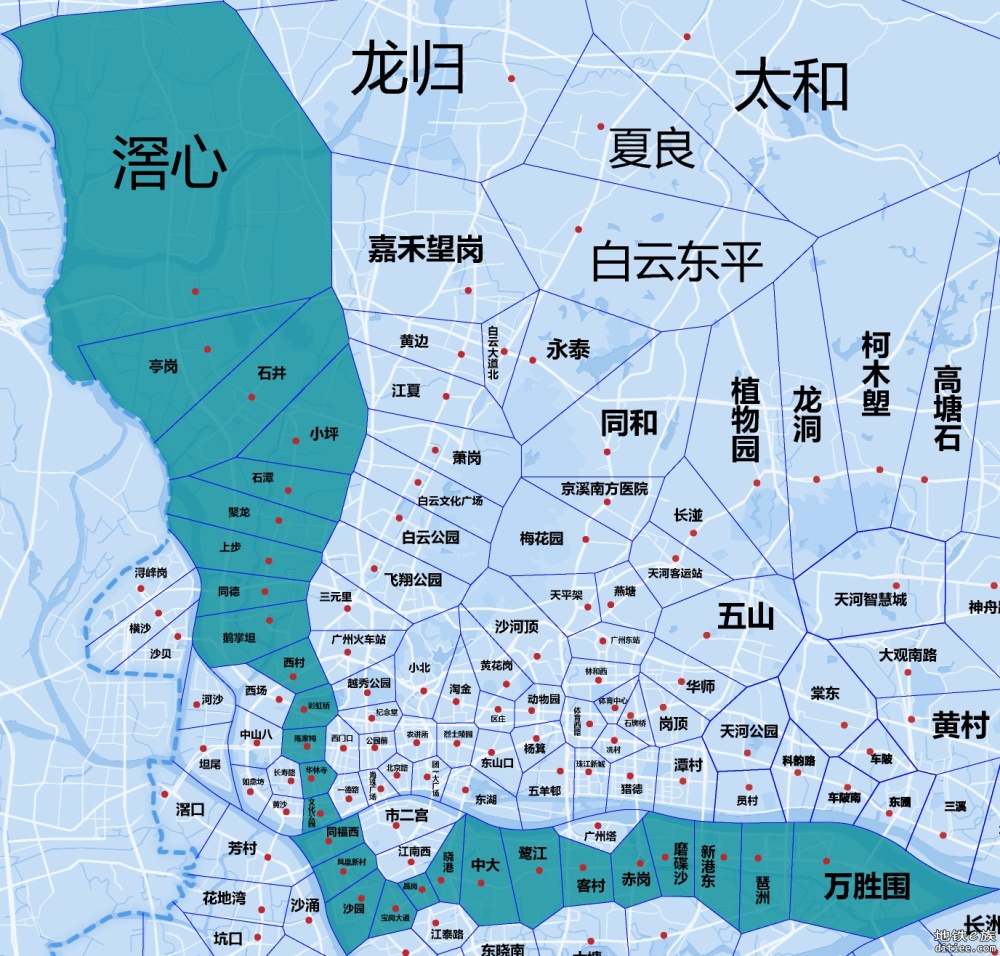 【四线贯通献礼】自制羊角各线各站实际服务覆盖范围