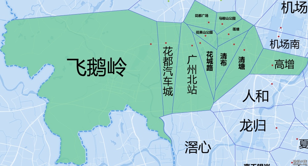 【四线贯通献礼】自制羊角各线各站实际服务覆盖范围