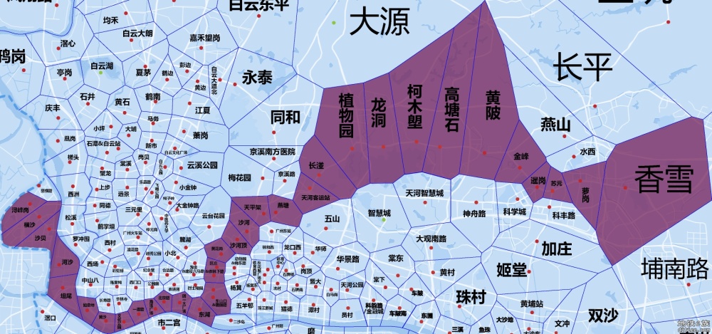 【四线贯通献礼】自制羊角各线各站实际服务覆盖范围