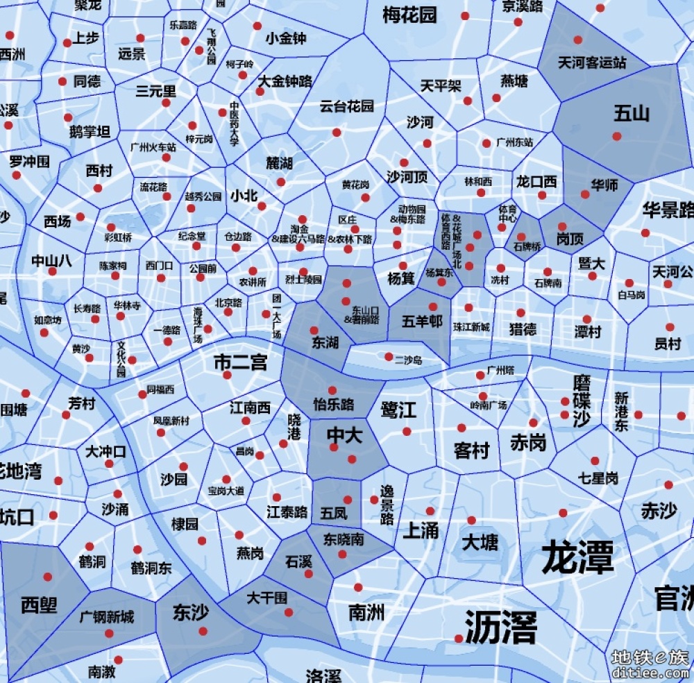 【四线贯通献礼】自制羊角各线各站实际服务覆盖范围