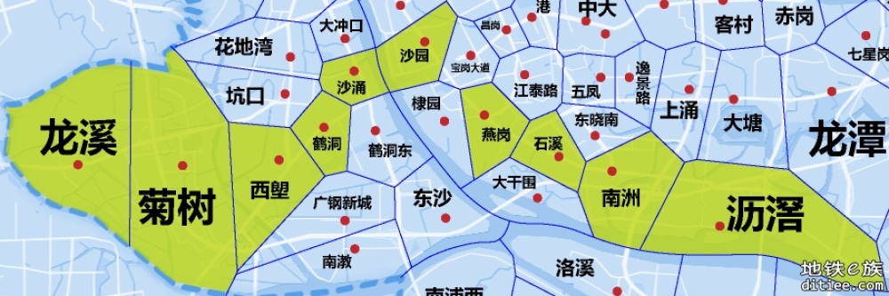 【四线贯通献礼】自制羊角各线各站实际服务覆盖范围