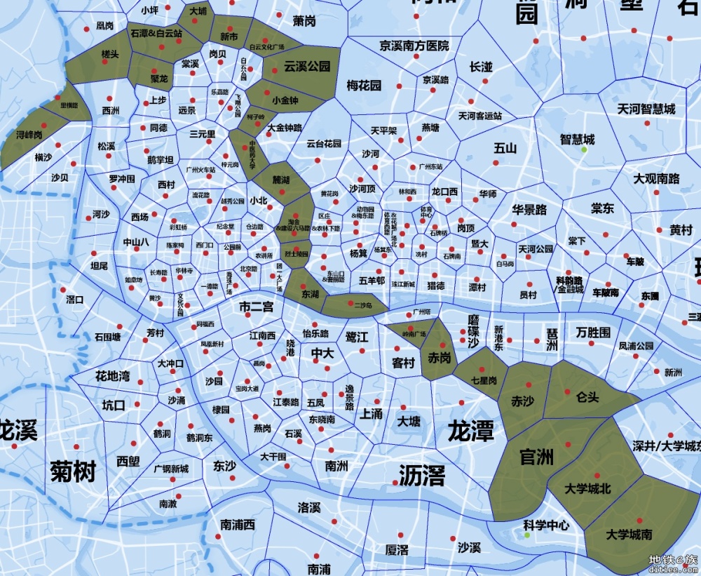 【四线贯通献礼】自制羊角各线各站实际服务覆盖范围