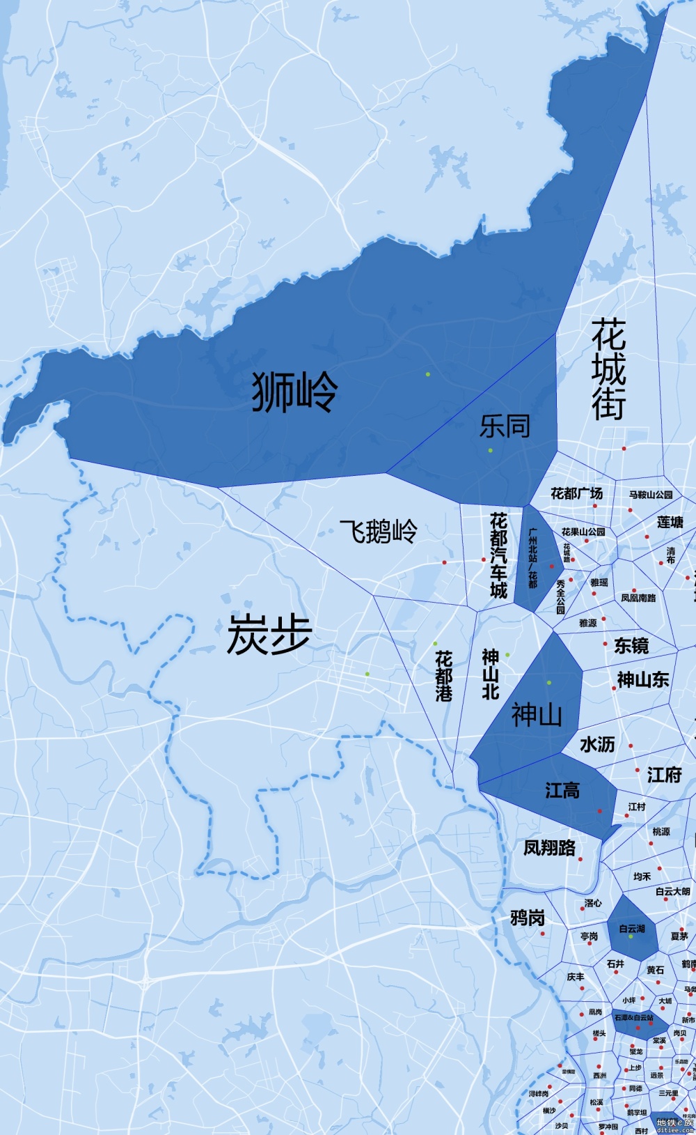 【四线贯通献礼】自制羊角各线各站实际服务覆盖范围