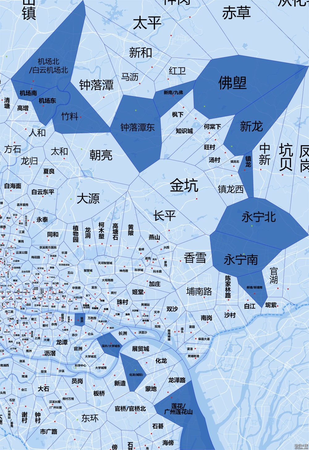 【四线贯通献礼】自制羊角各线各站实际服务覆盖范围