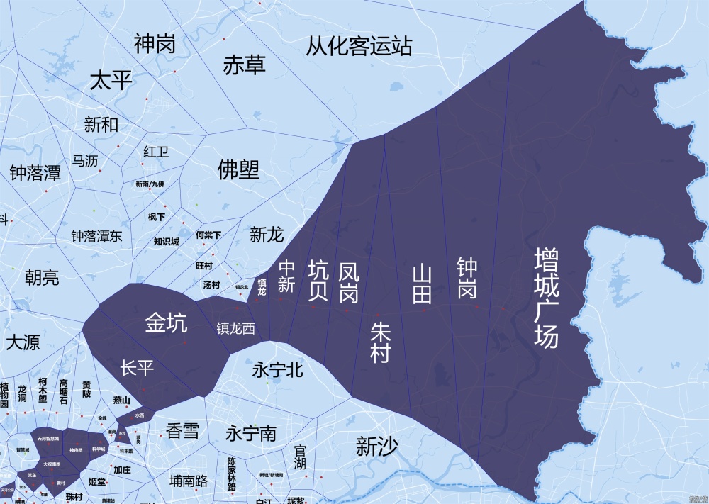 【四线贯通献礼】自制羊角各线各站实际服务覆盖范围