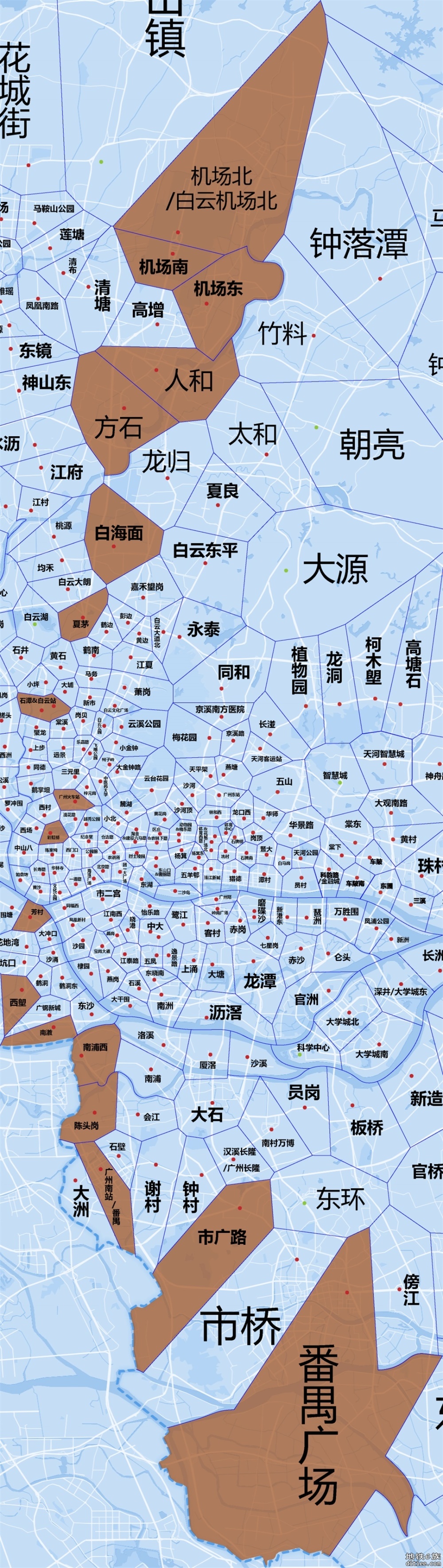 【四线贯通献礼】自制羊角各线各站实际服务覆盖范围