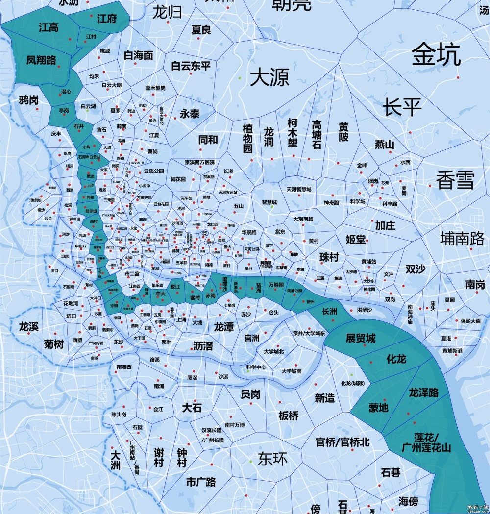 【四线贯通献礼】自制羊角各线各站实际服务覆盖范围