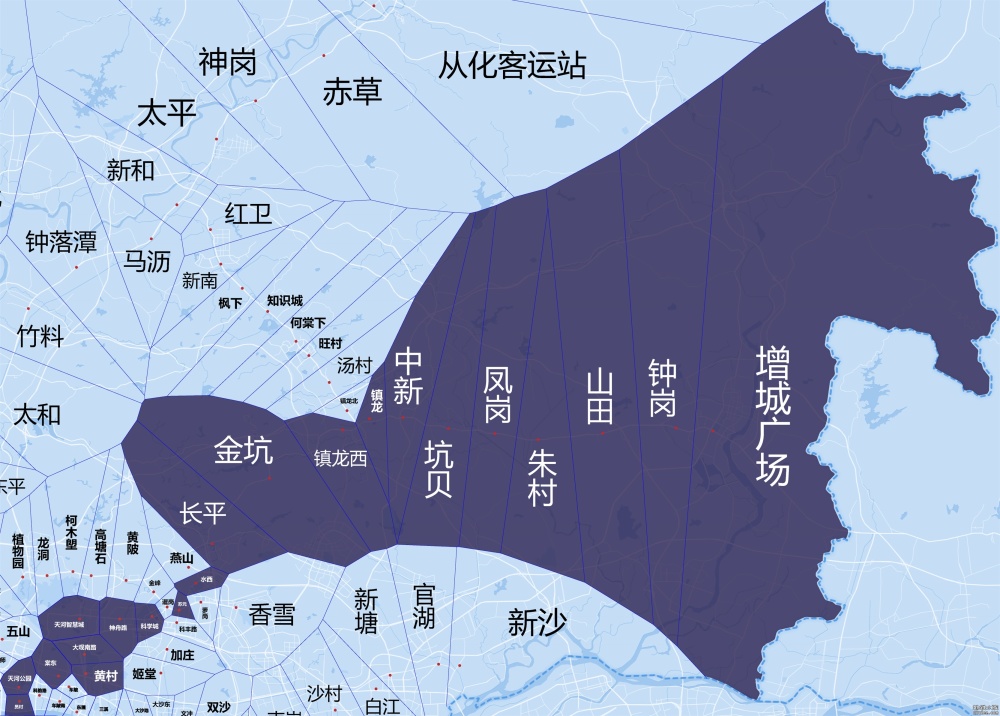 【四线贯通献礼】自制羊角各线各站实际服务覆盖范围