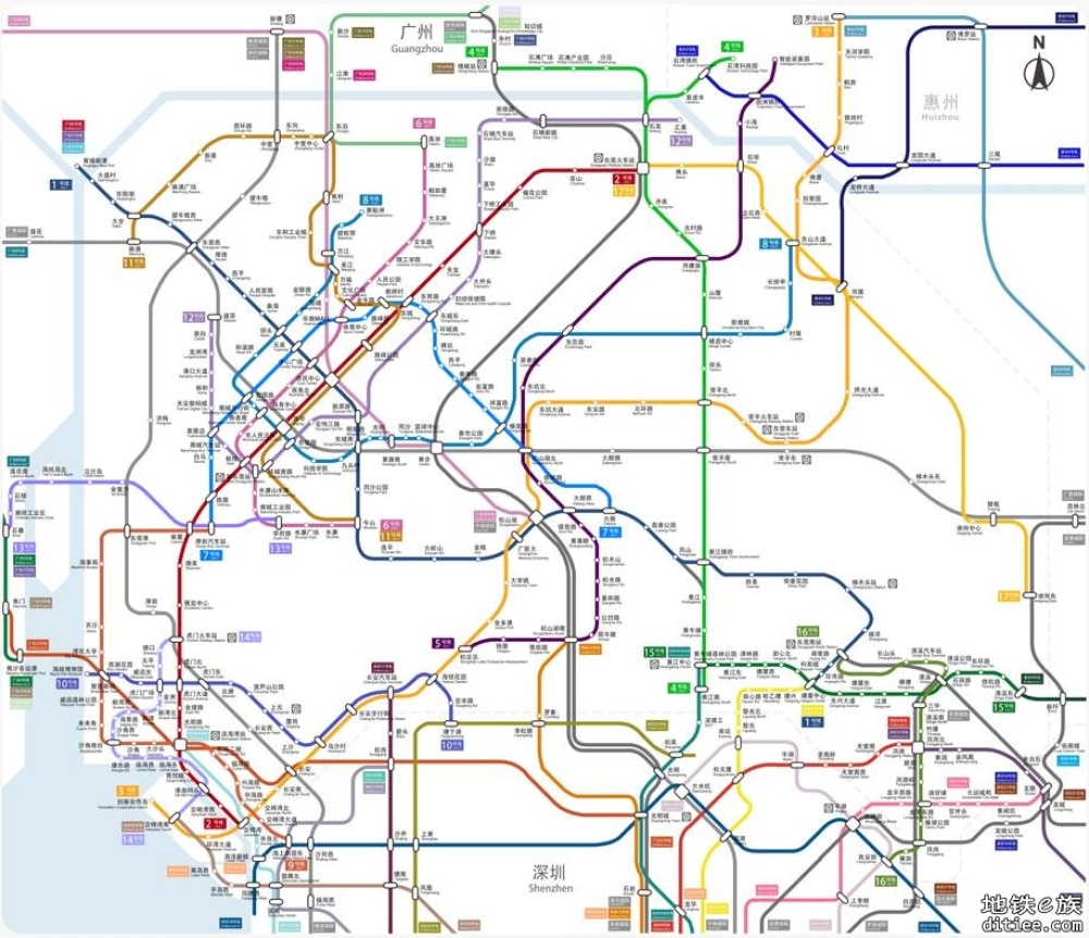 东莞地铁深铁风格线路图出炉（20240915v1.6更新）