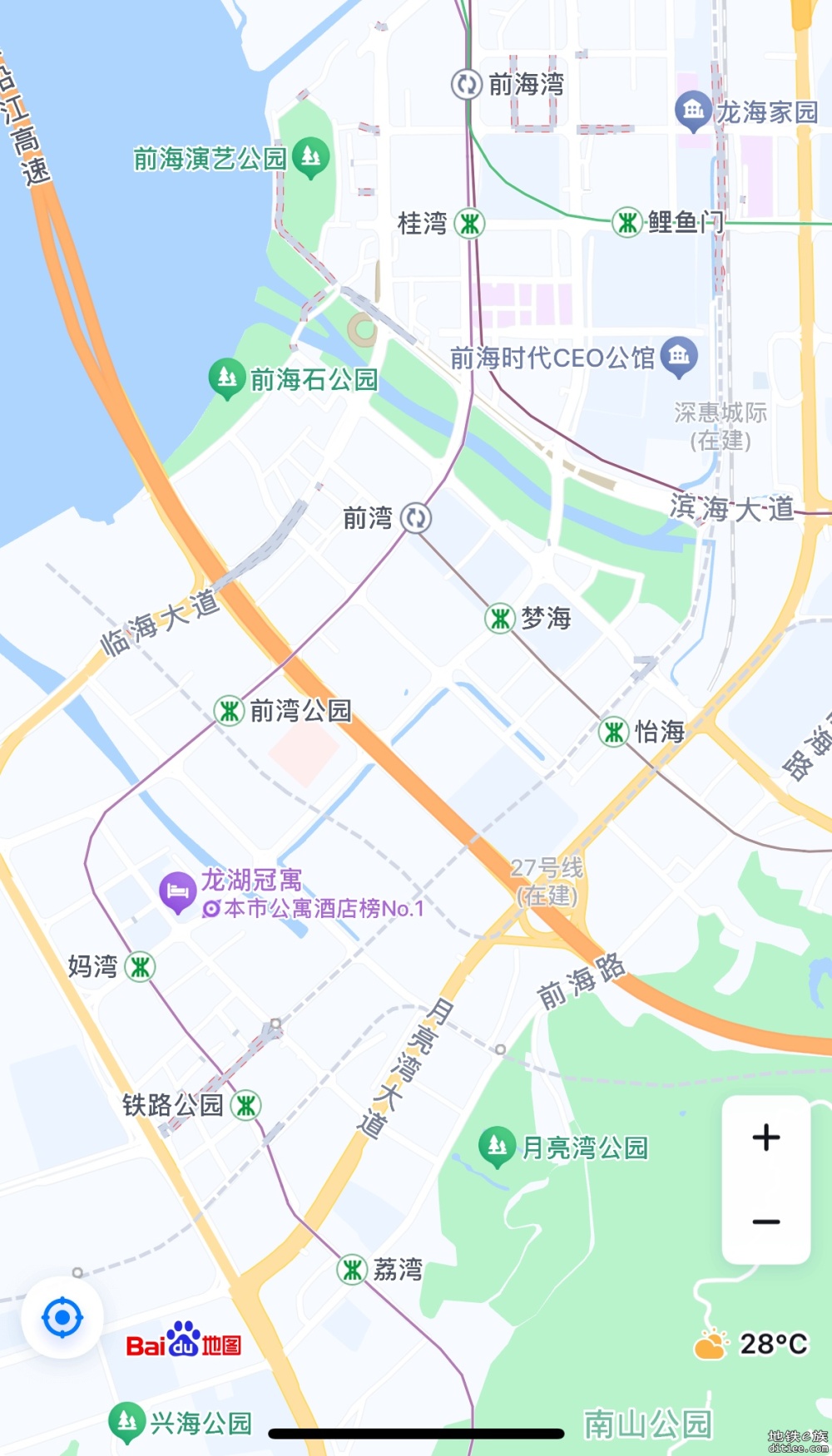 百度地图一口气更新19,27,29，在建线路标识仅供参考