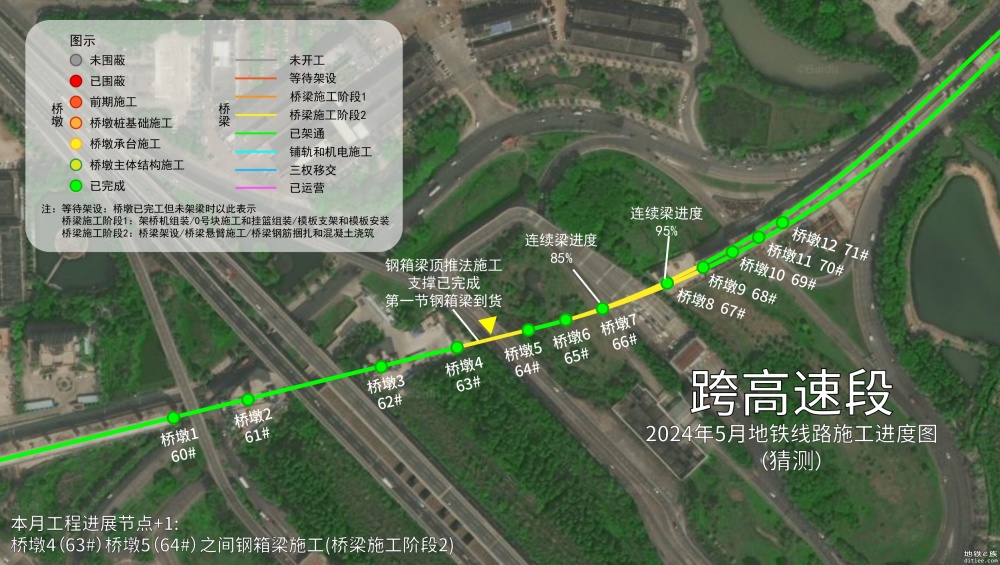 2024年3月~6月-1号线部分地铁站/线路进度