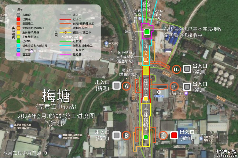 2024年1号线6月汇总及7月份部分地铁站/线路每周进度