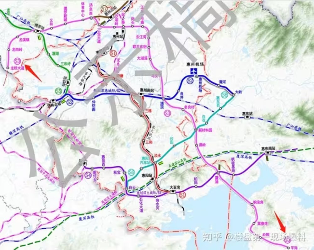 惠州地铁深铁风格线路图出炉，持续更新