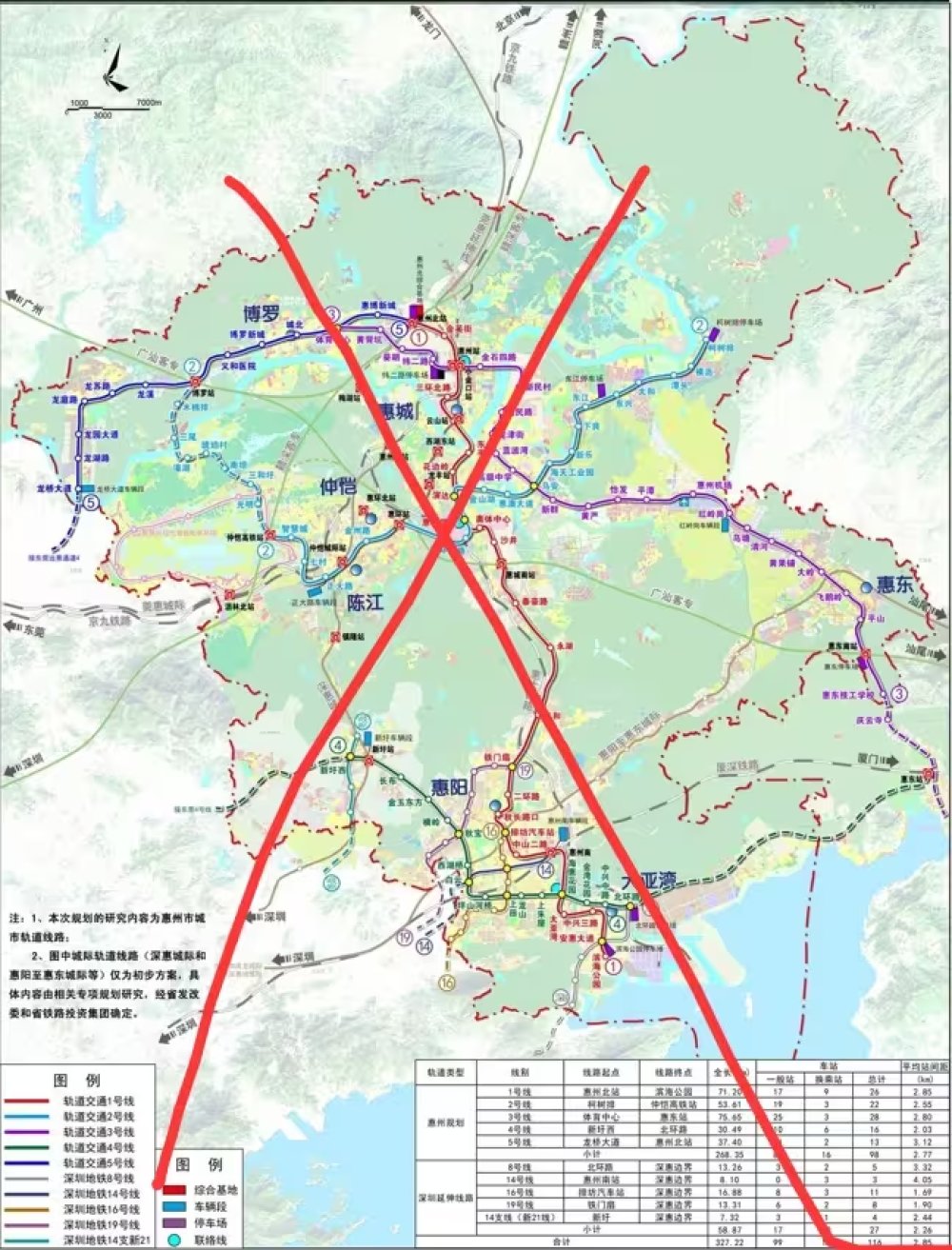 惠州地铁深铁风格线路图出炉，持续更新