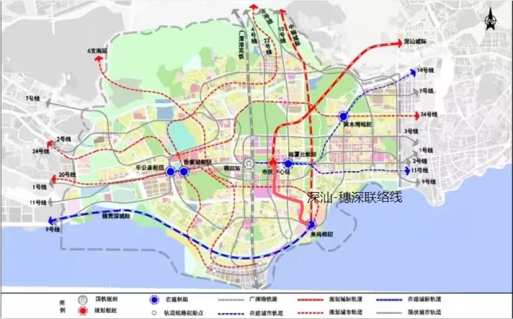 新版深圳地铁真实比例图及官方线路图（20240915v12.1更新）