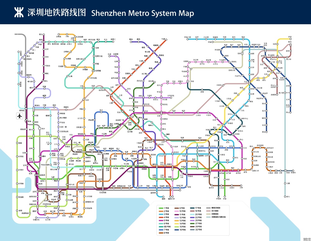 来一个港铁风格的深铁路线图