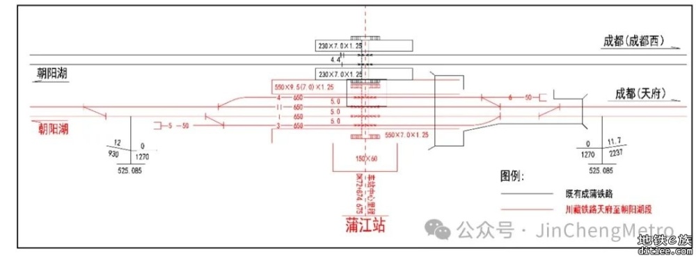 蒲江站停运改造，川藏铁路天府至朝阳湖段车站规模和配置