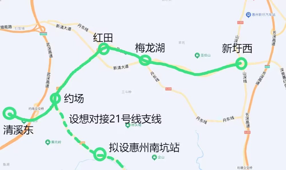 惠州地铁深铁风格线路图出炉，持续更新