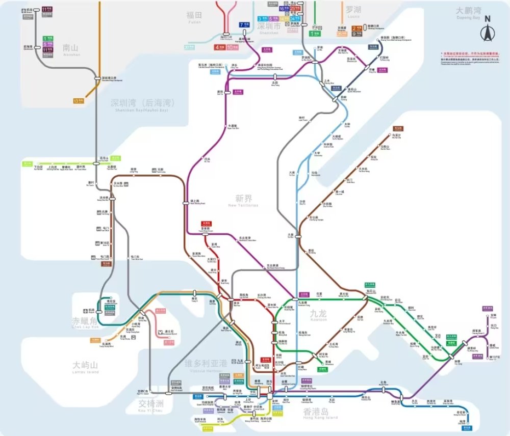 新版深圳地铁真实比例图及官方线路图（20240915v12.1更新）