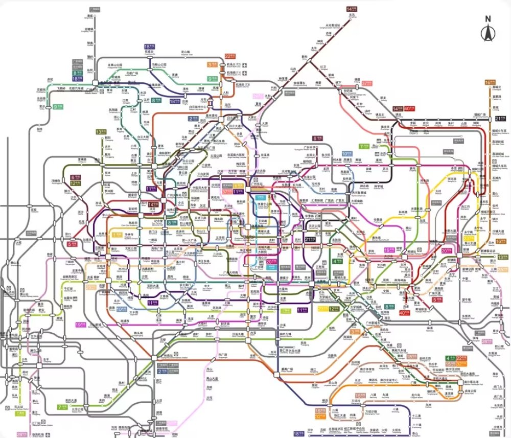 新版深圳地铁真实比例图及官方线路图（20240915v12.1更新）