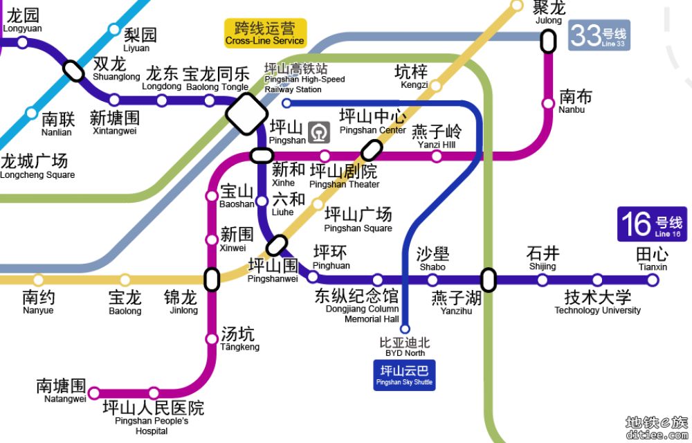 深莞惠三市轨交线路图（截止到深五期莞二修修规划）