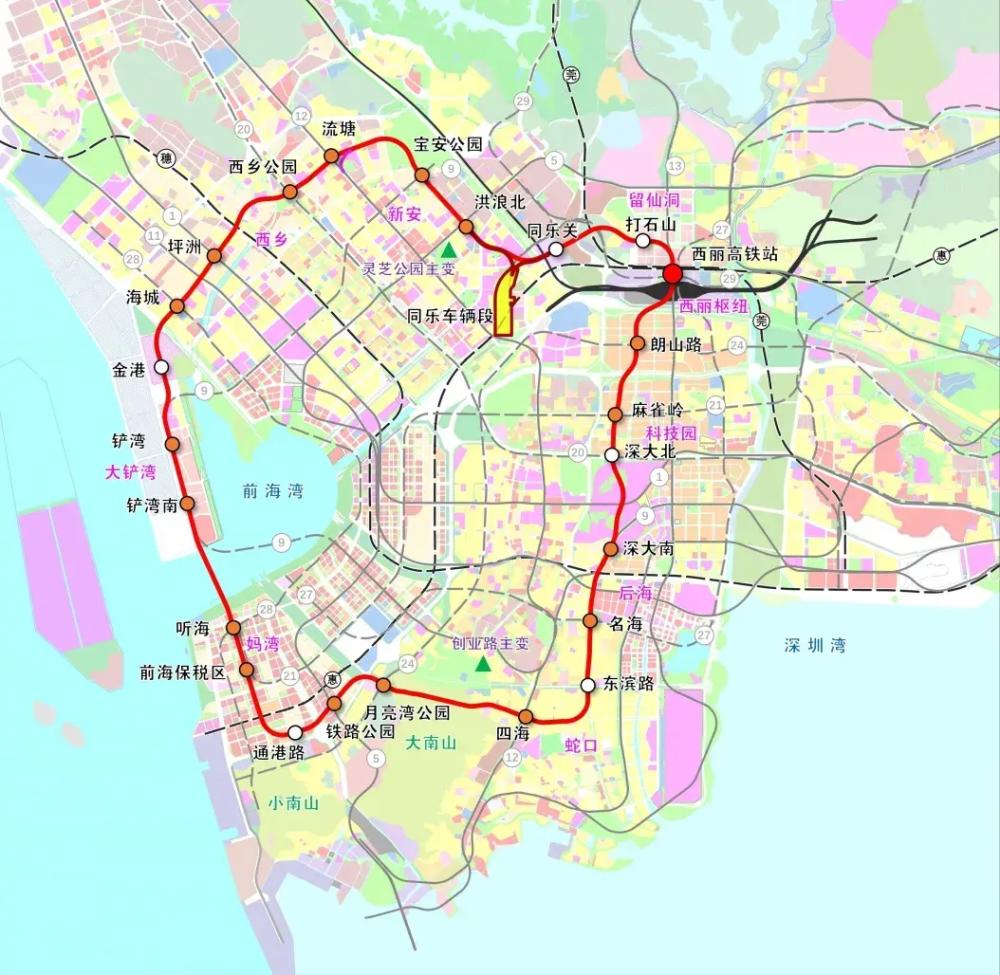 新版深圳地铁真实比例图及官方线路图（20240915v12.1更新）