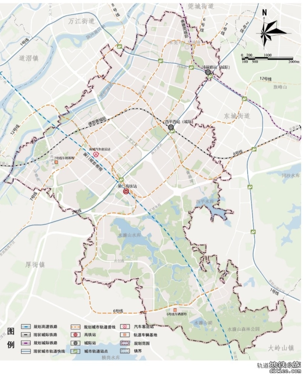 东莞各镇街有关（2021-2035）国土空间规划轨道交通层图片汇总