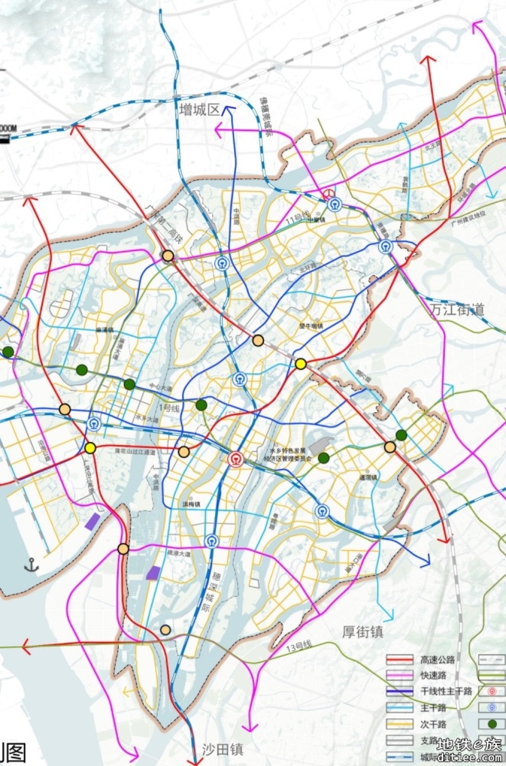 东莞各镇街有关（2021-2035）国土空间规划轨道交通层图片汇总