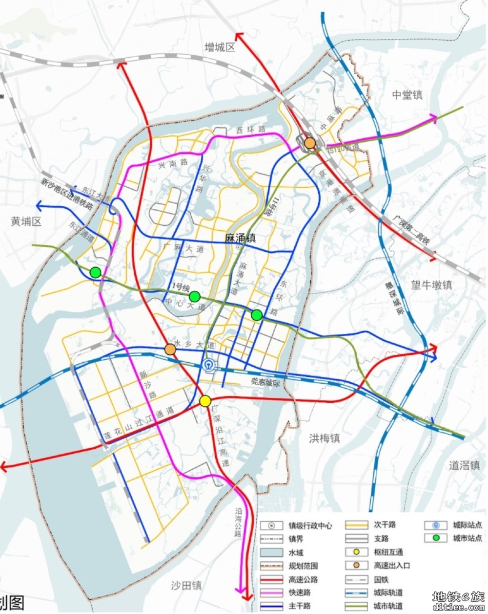 东莞各镇街有关（2021-2035）国土空间规划轨道交通层图片汇总