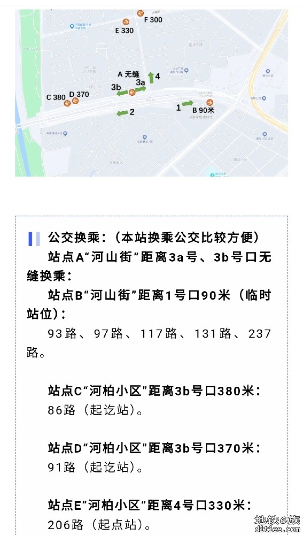 哈尔滨地铁3号线西北半环开通观光试运营的站点出入口位置、地点指引以及公交换乘说明