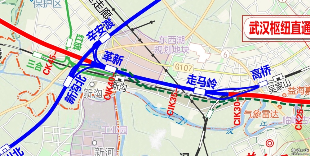 武汉枢纽直通线图中隐藏有武汉地铁规划