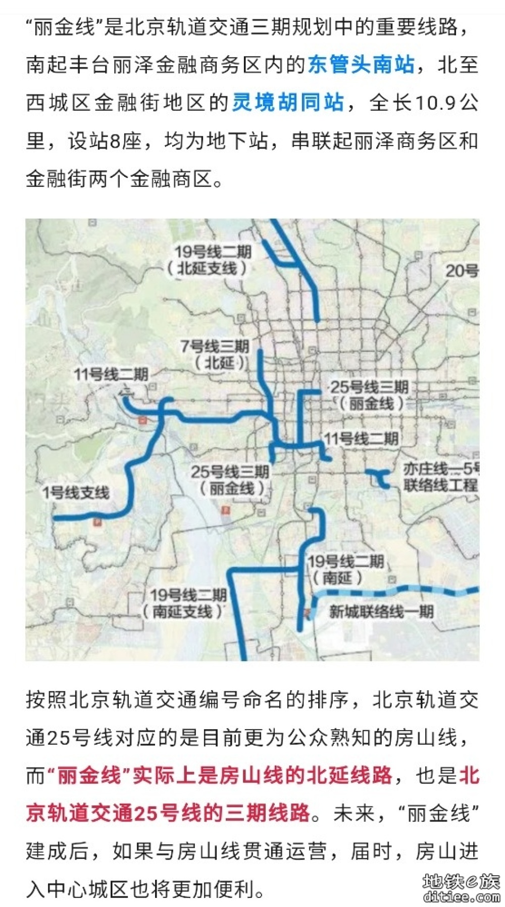 北京地铁25号线三期（丽金线），距开工又进一步