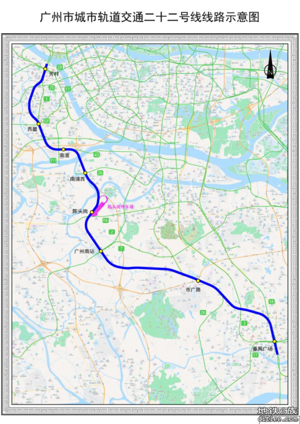 荔湾官方：22号线芳村站计划25年10月完工