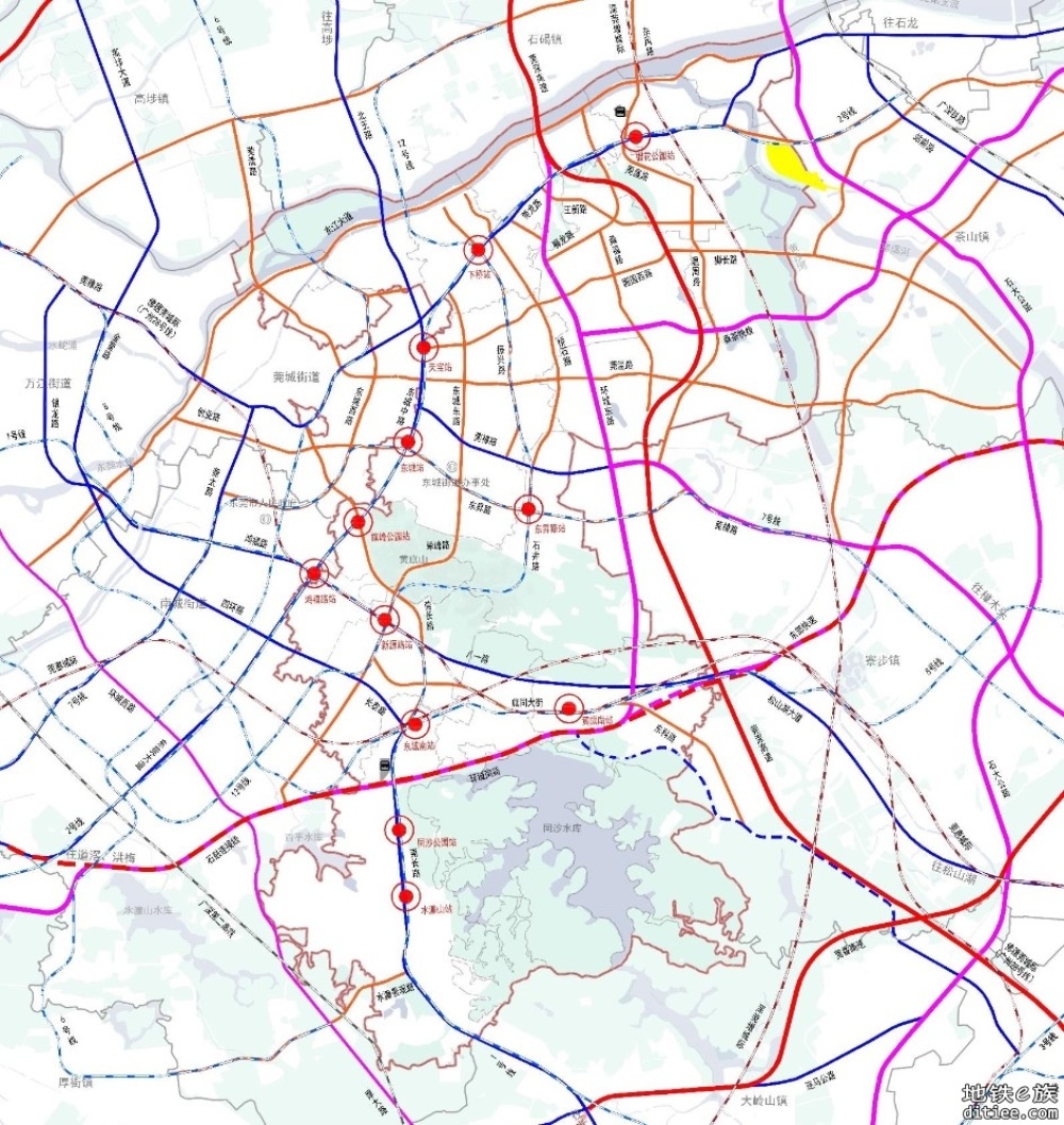 东莞各镇街有关（2021-2035）国土空间规划轨道交通层图片汇总