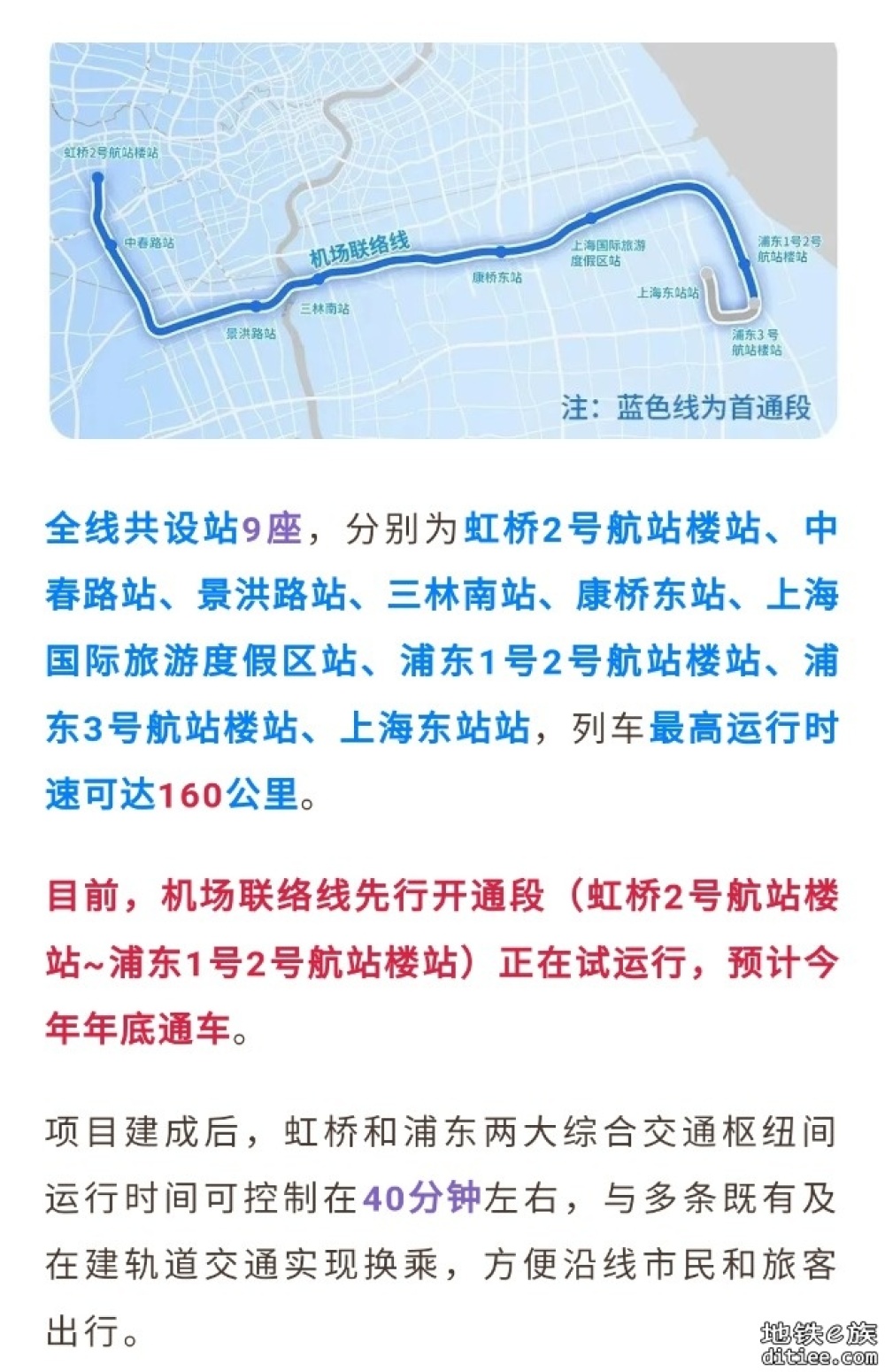 双线贯通！上海市域铁路机场联络线，传来好消息