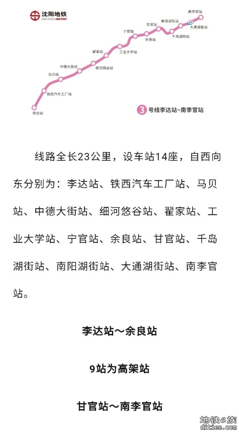 定了！12月30日，9：20，3号线李达站～南李官站，开通！