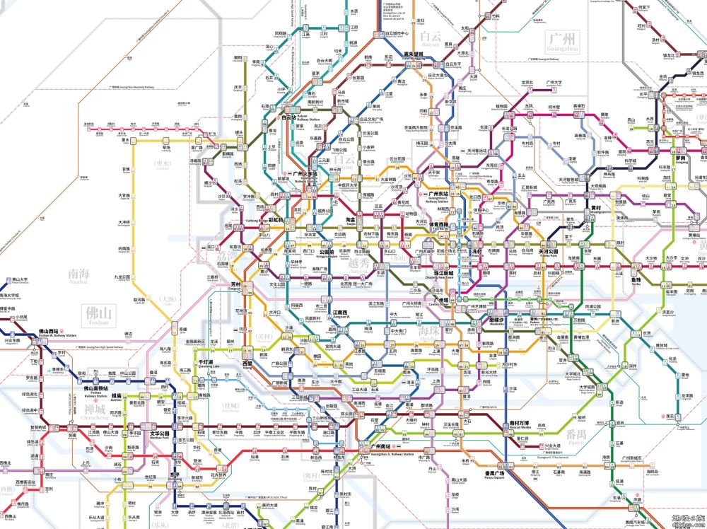 粤港澳大湾区轨道交通线路图2035+【东京地铁风】（20241231）