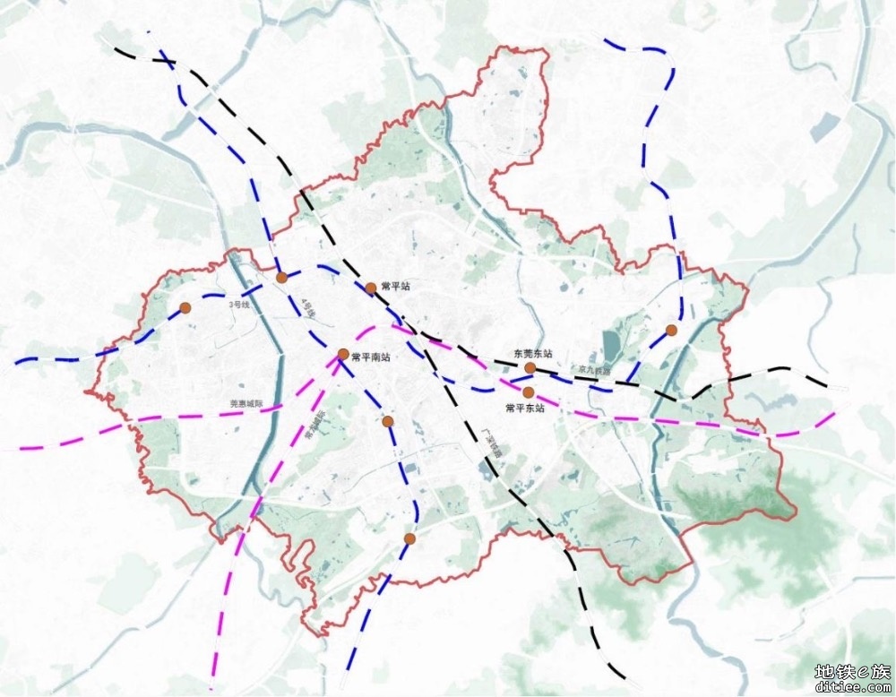 东莞各镇街有关（2021-2035）国土空间规划轨道交通层图片汇总