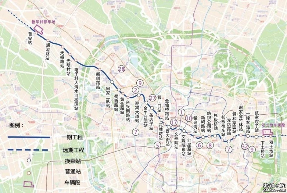成都地铁5期规划4线齐发