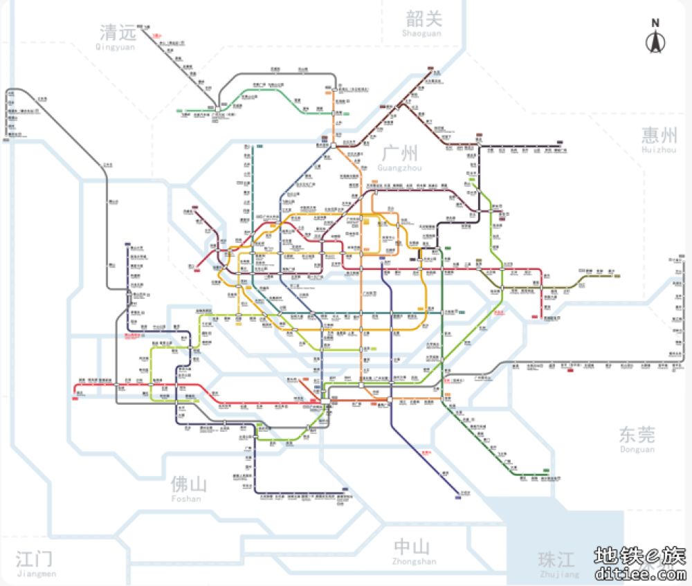 新版深圳地铁真实比例图及官方线路图（20250128v14.0更新）