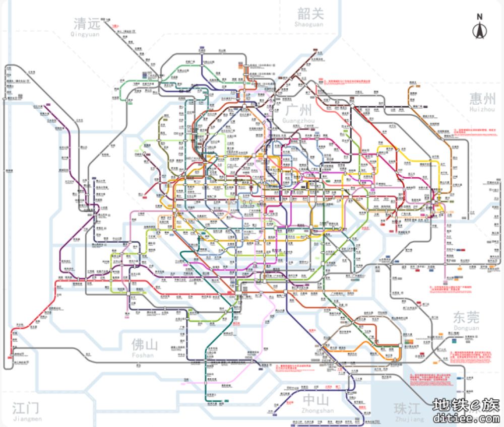 新版深圳地铁真实比例图及官方线路图（20250128v14.0更新）